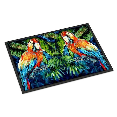 Jensendistributionservices Parrots Yo Yo Mama Indoor or Outdoor Mat, 18 x 27 in. MI2557917